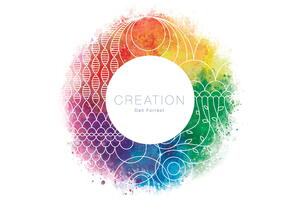 colourful circle with images depicting air, earth, water