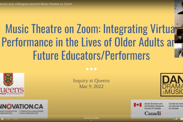 Music Theatre on Zoom, on YouTube