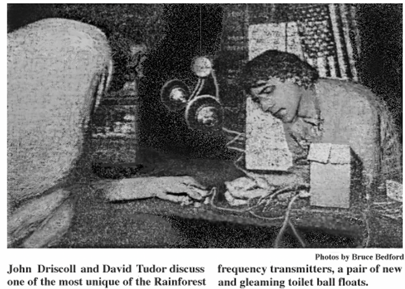 Newspaper Clip of David Tudor