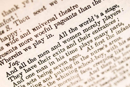 Page from Shakespeare